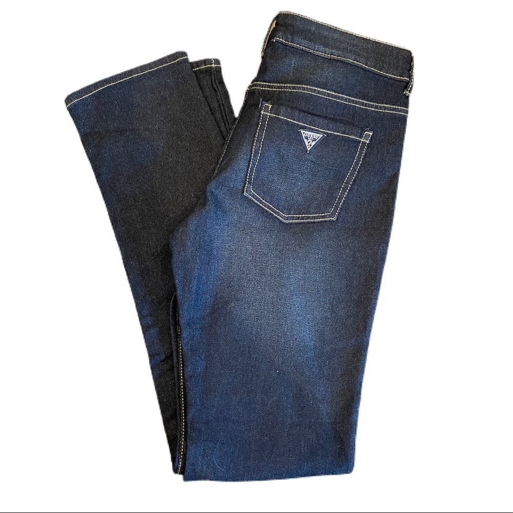 dark blue skinny low jean size 16 Guess